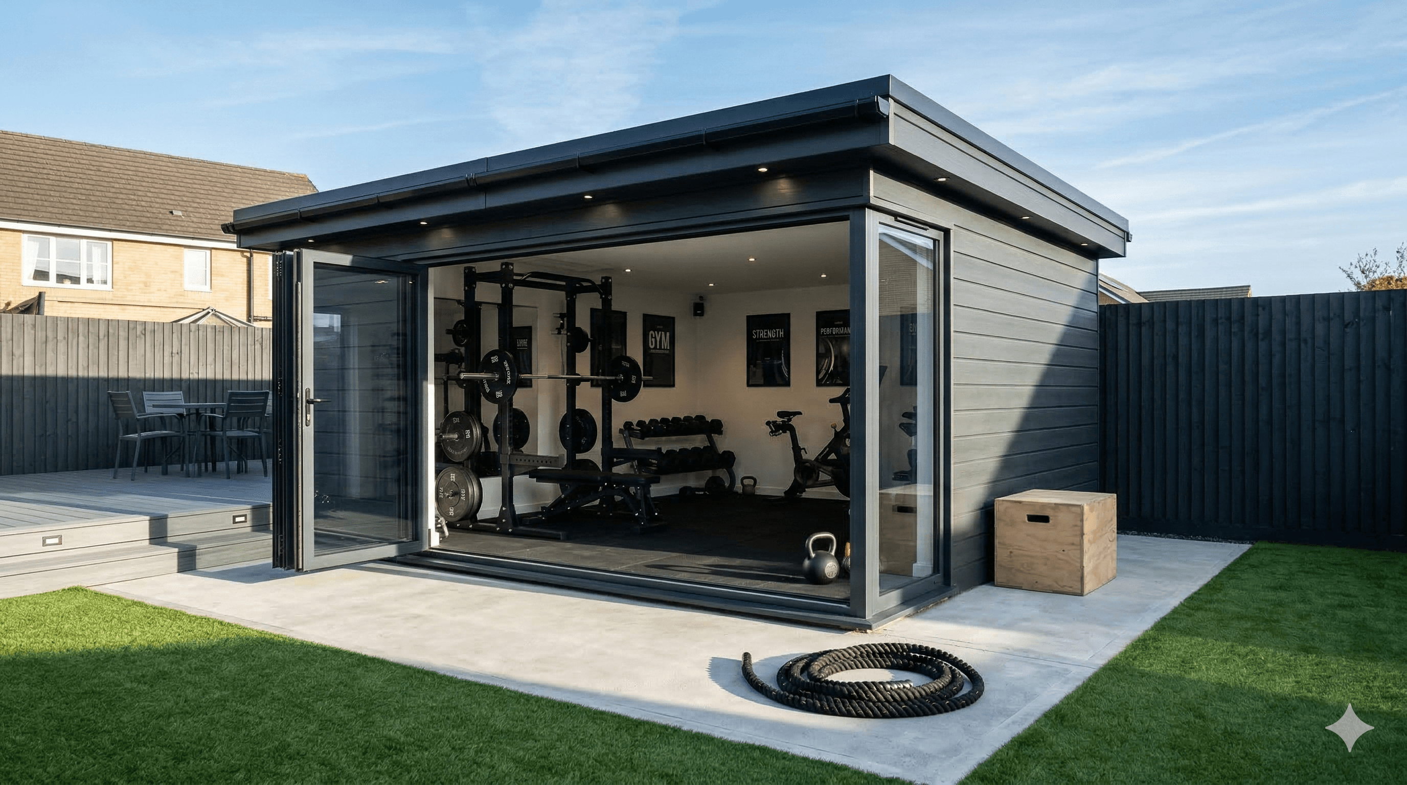 The Gym Room garden room by Cheshire Garden Rooms
